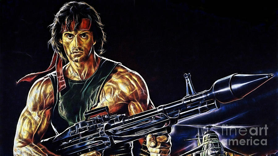 Sylvester Stallone Collection Mixed Media by Marvin Blaine