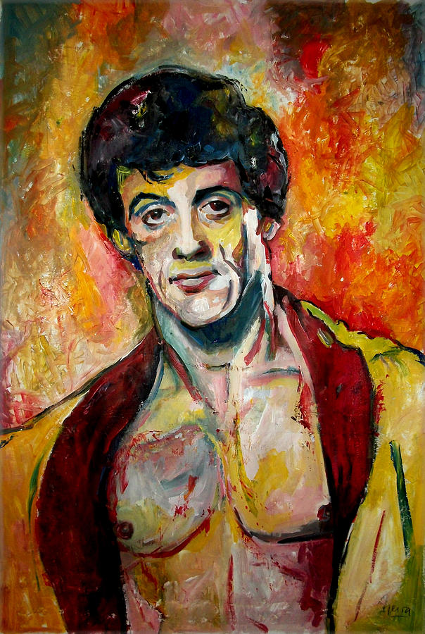 Sports Painting - Sylvester Stallone - Rocky Balboa by Marcelo Neira