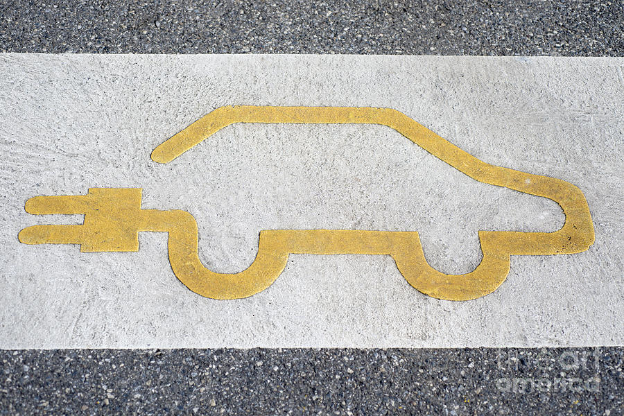 Symbol for electric car Photograph by Mats Silvan