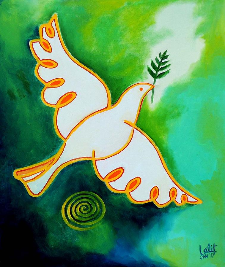 Symbol of Peace Painting by Lalit Jain - Pixels