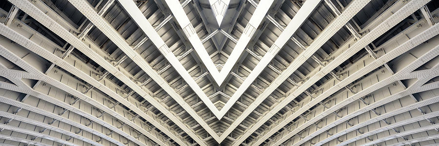 Symmetrical Bridge Strut Abstract Photograph by John Williams