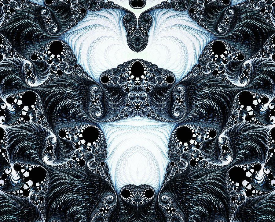 Abstract Digital Art - Symmetrical Illusion Abstract by Georgiana Romanovna