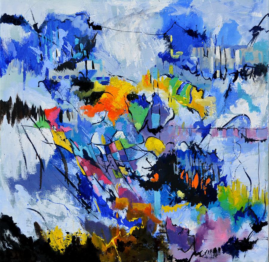 Abstract Painting - Symphony In Blue by Pol Ledent