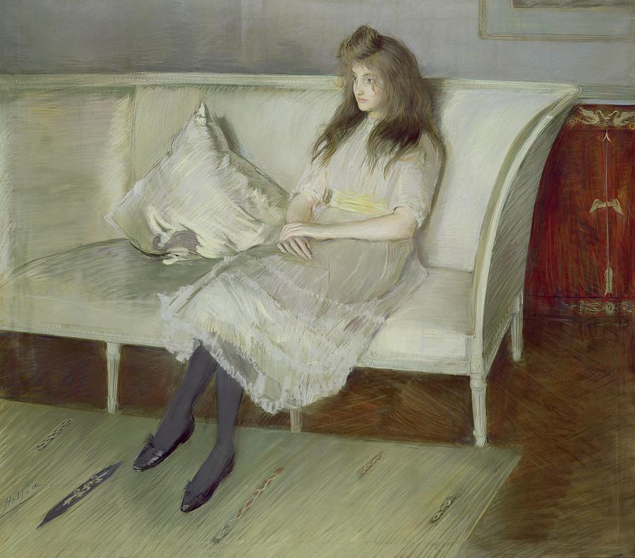 Portrait Painting - Symphony in White by Paul Cesar Helleu