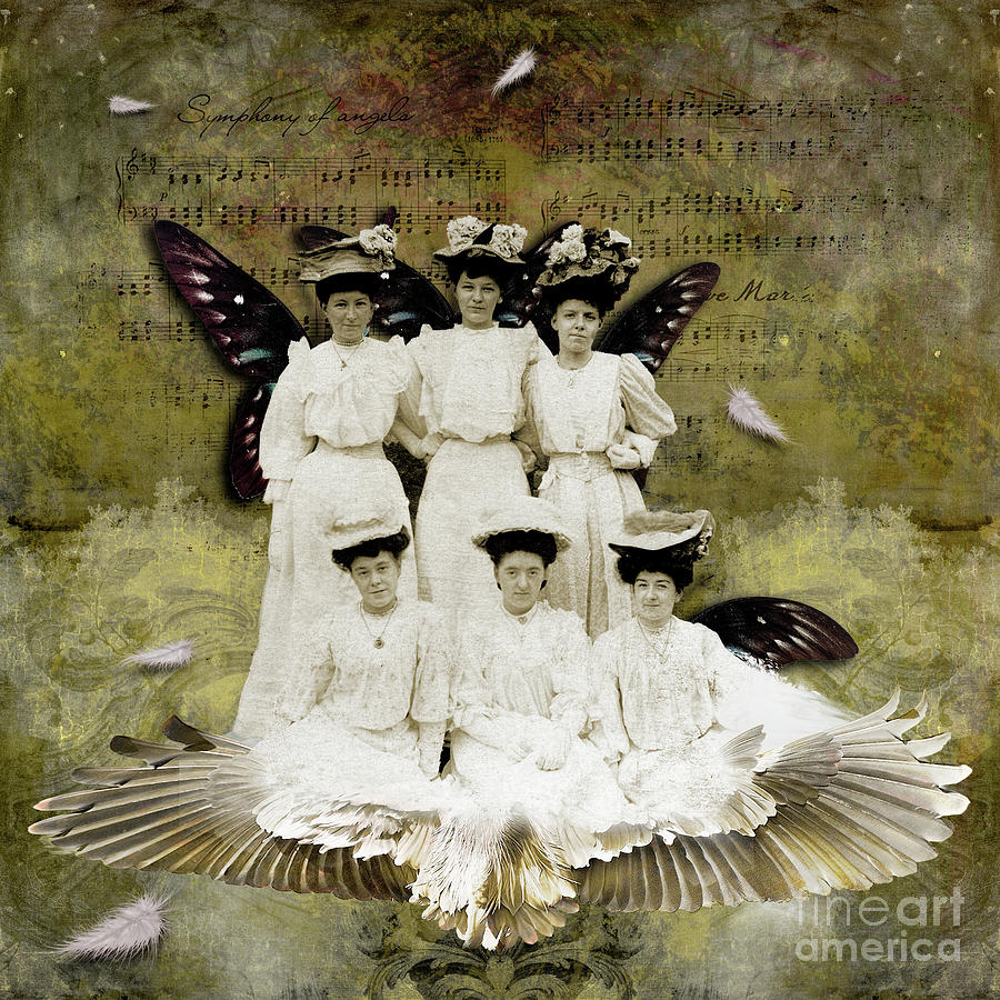 Symphony of Angels Mixed Media by Gillian Singleton