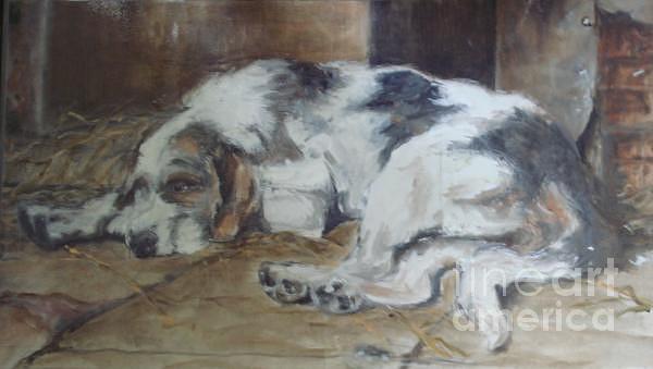 Dog Painting - Sympothy 2 by Rushan Ruzaick