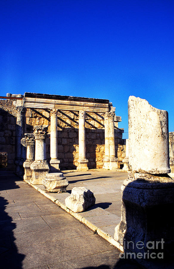 Synagogue in ancient Capernaum Photograph by Thomas R Fletcher