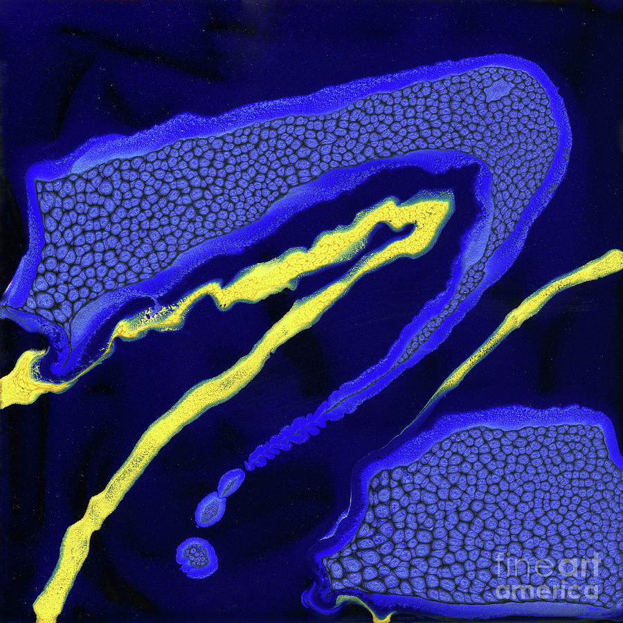 Blue Mixed Media - Synapse by Terry McConnell Blue Mixed Media - Synapse by Terry McConnell