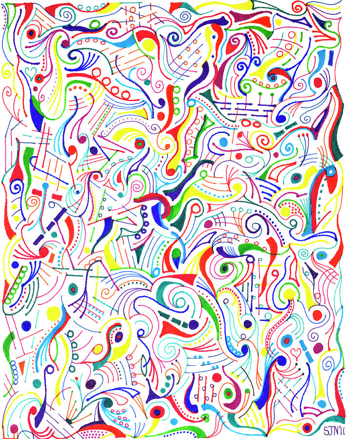 Abstract Drawing - Synesthesia by Steven Natanson