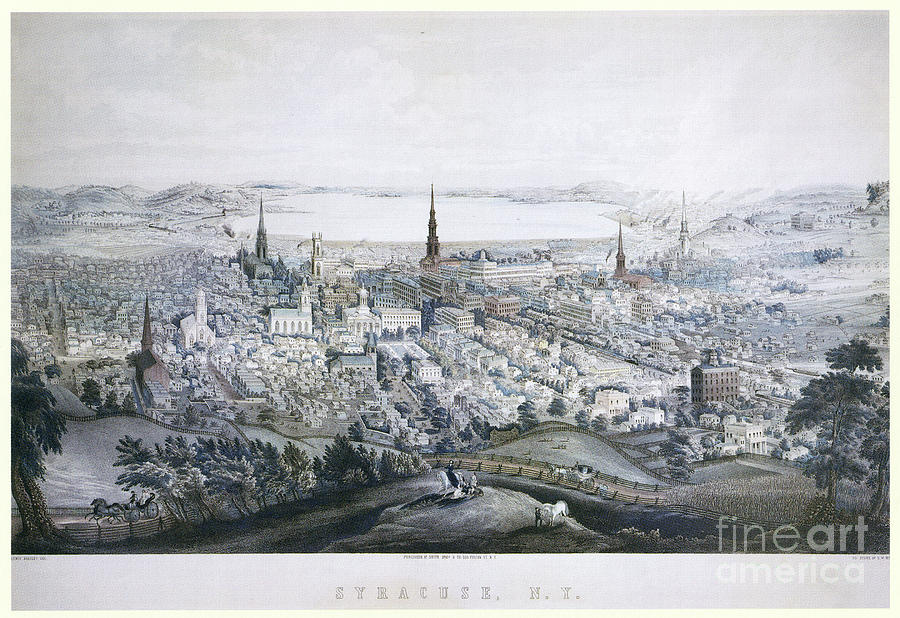 Syracuse, 1852.  Drawing by Granger
