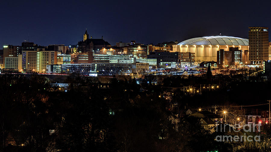 Syracuse Skyline and Carrier Dome Photograph by Rod Best