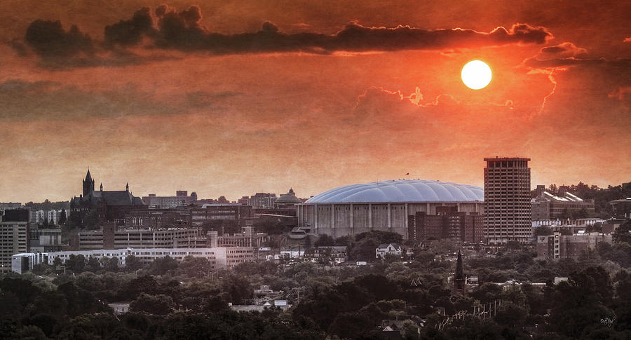 Syracuse Sunrise over the Dome Photograph by Everet Regal