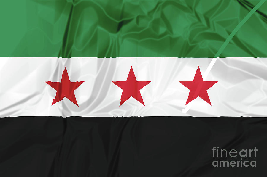 Syrian National Coalition Flag Photograph by Benny Marty