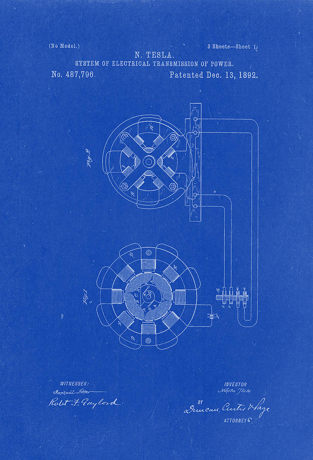 System of Electrical Transmission of Power - Nikola tesla Patent ...