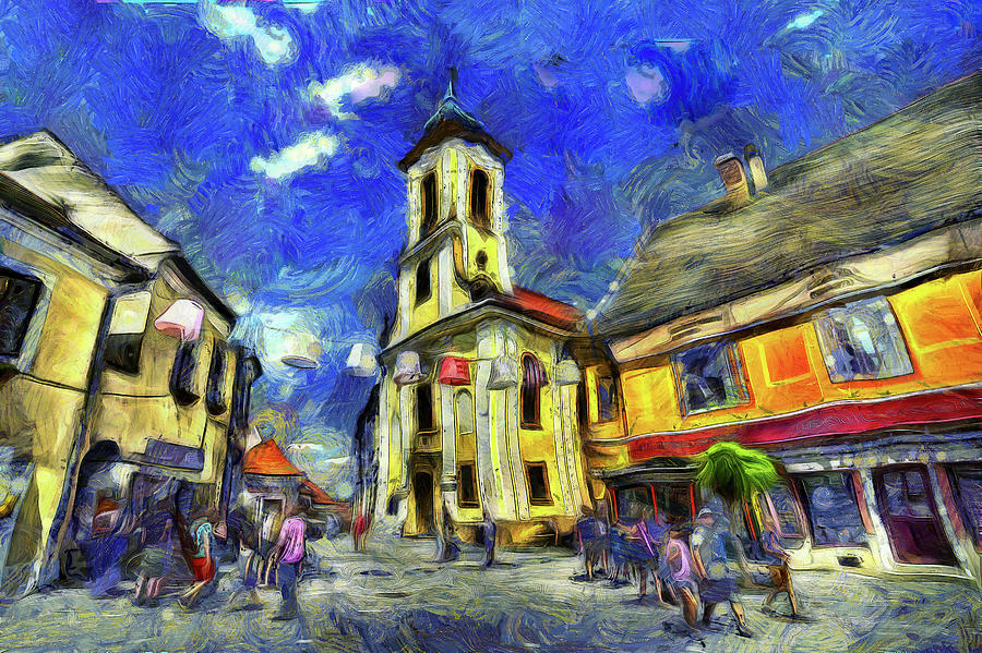 Vincent Van Gogh Mixed Media - Szentendre Town Budapest Art by David Pyatt