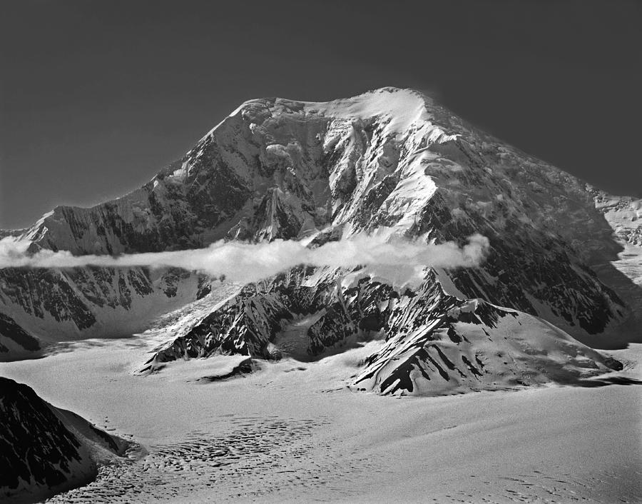 T-101332-BW-Mt. Foraker, Alaska Photograph by Ed  Cooper Photography