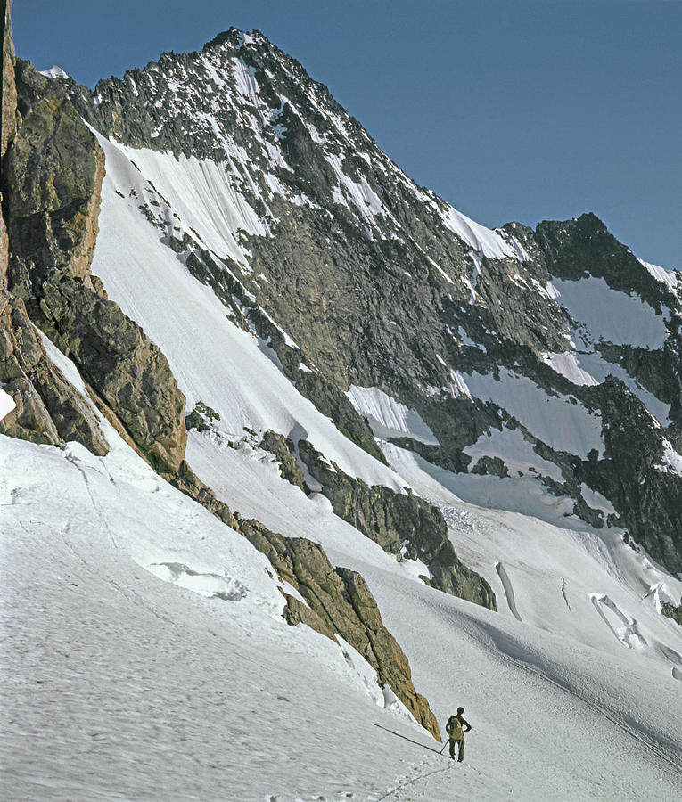 T-104406-B Fred Beckey Below Forbidden Peak Photograph by Ed Cooper Photography
