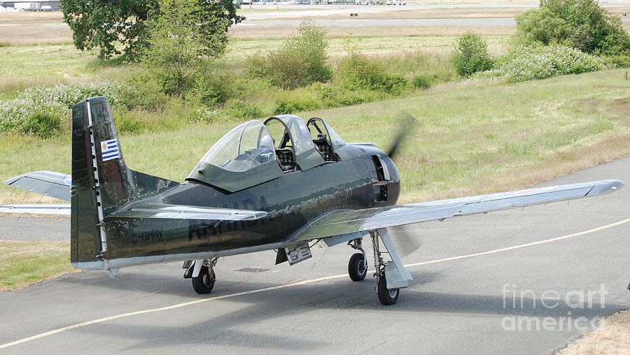 T-28 taxiing out Photograph by Mark Alan Perry