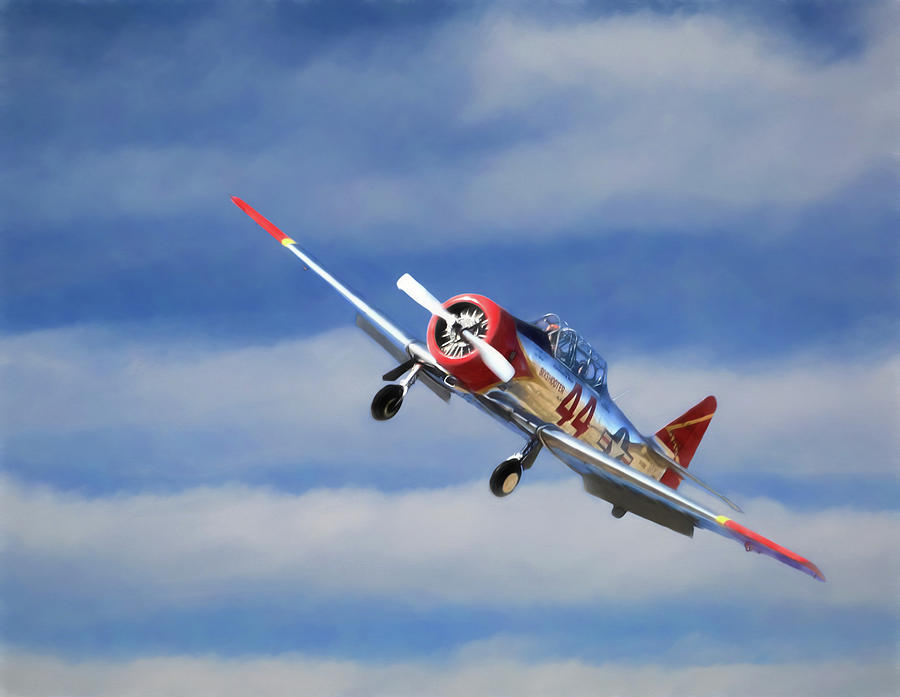 Airplane Photograph - T-6 at the Races by Donna Kennedy