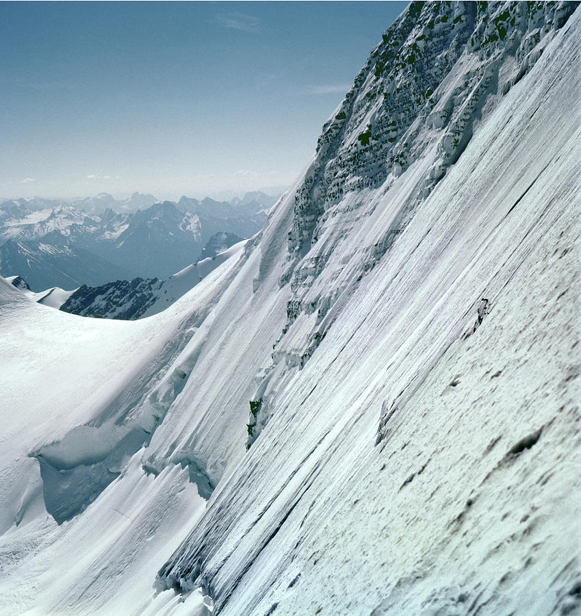 T-602408 On Mt. Robson Ice Face Photograph by Ed Cooper Photography