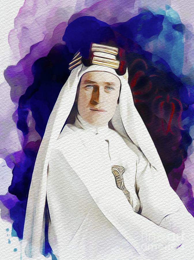 Celebrity Painting - T. E. Lawrence of Arabia by Esoterica Art Agency