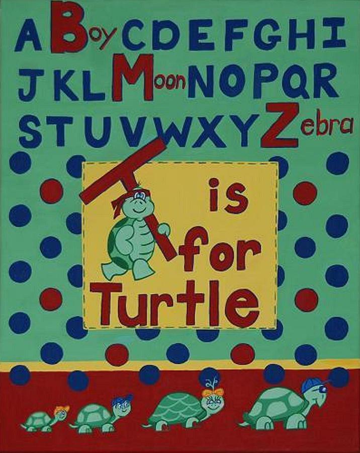 T is for Turtle Painting by Valerie Carpenter