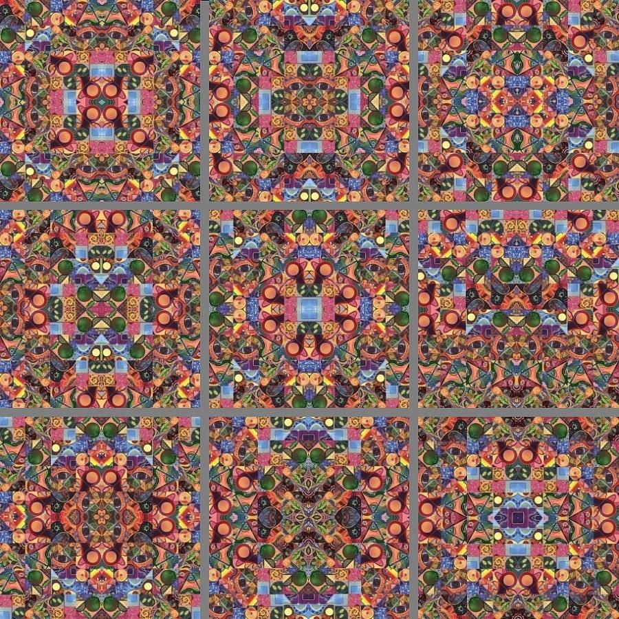 T J O D Mandala Series Puzzle 2 Variations 1-9 Painting