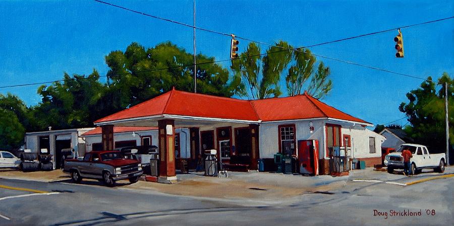 T. R. Lee Service Station Painting by Doug Strickland