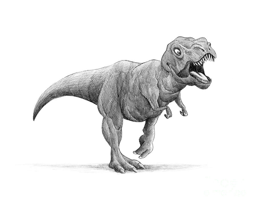 T-Rex Digital Art by Michael Ciccotello