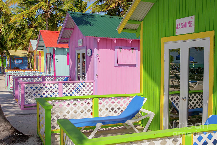 Tropical and Colorful Cabanas in the Bahamas Photograph by Rene Triay FineArt Photos