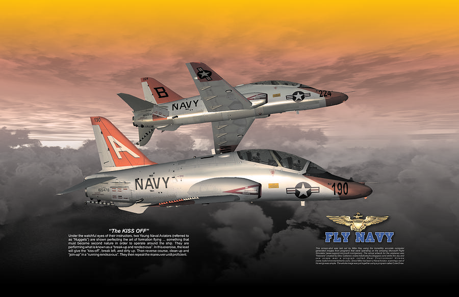 T45 Kiss-Off wt wings Digital Art by Mike Ray