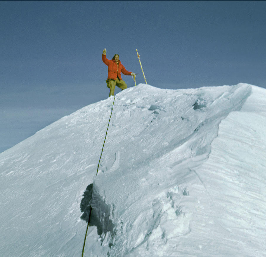 T501319BE Ed Cooper on Denali Summit Photograph by Ed Cooper Photography