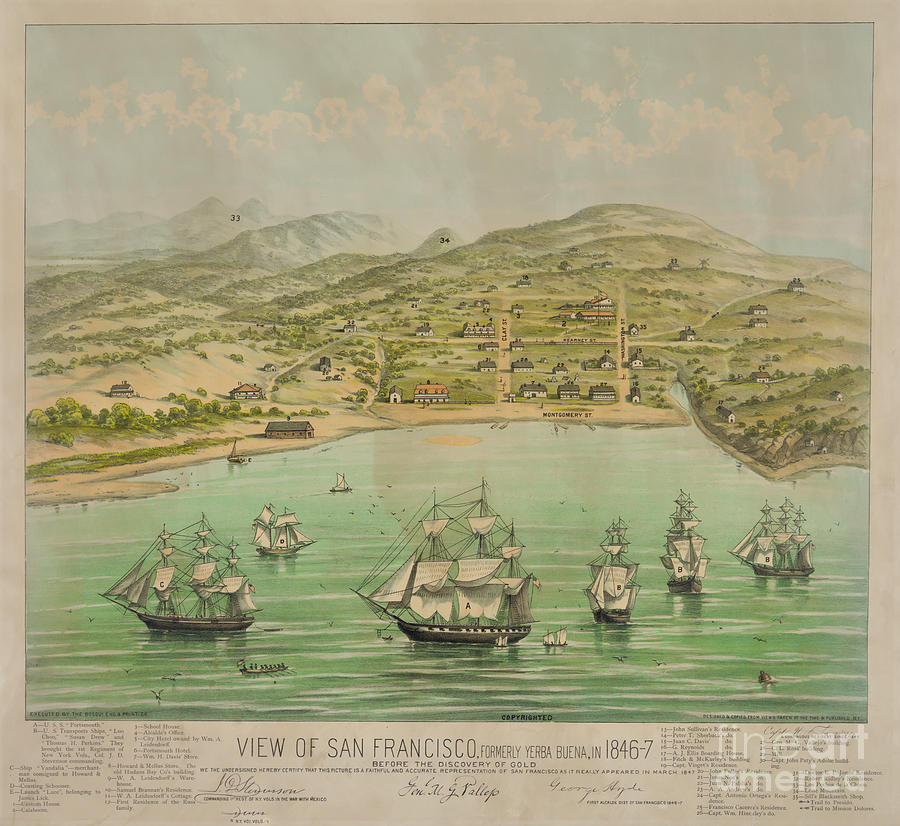 San Francisco in 1864 Photograph by Dale Powell
