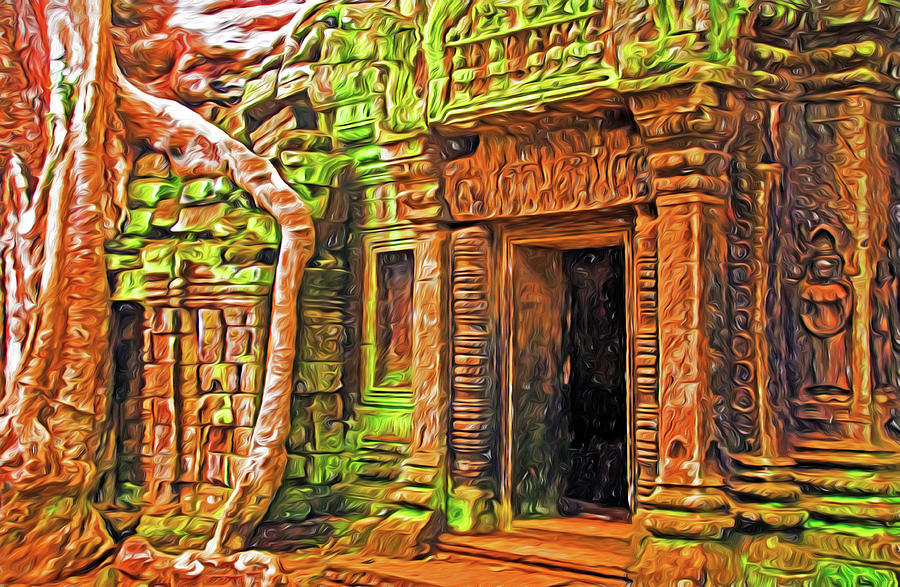 Ta Prohm Temple Digital Art