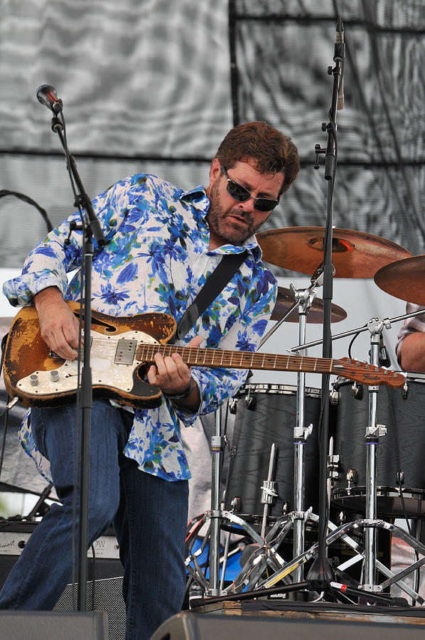 Tab Benoit plays his 1972 Fender Telecaster Thinline Guitar Photograph by Ginger Wakem