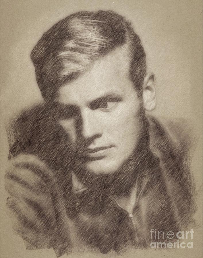 Tab Hunter, Vintage Actor By John Springfield Drawing