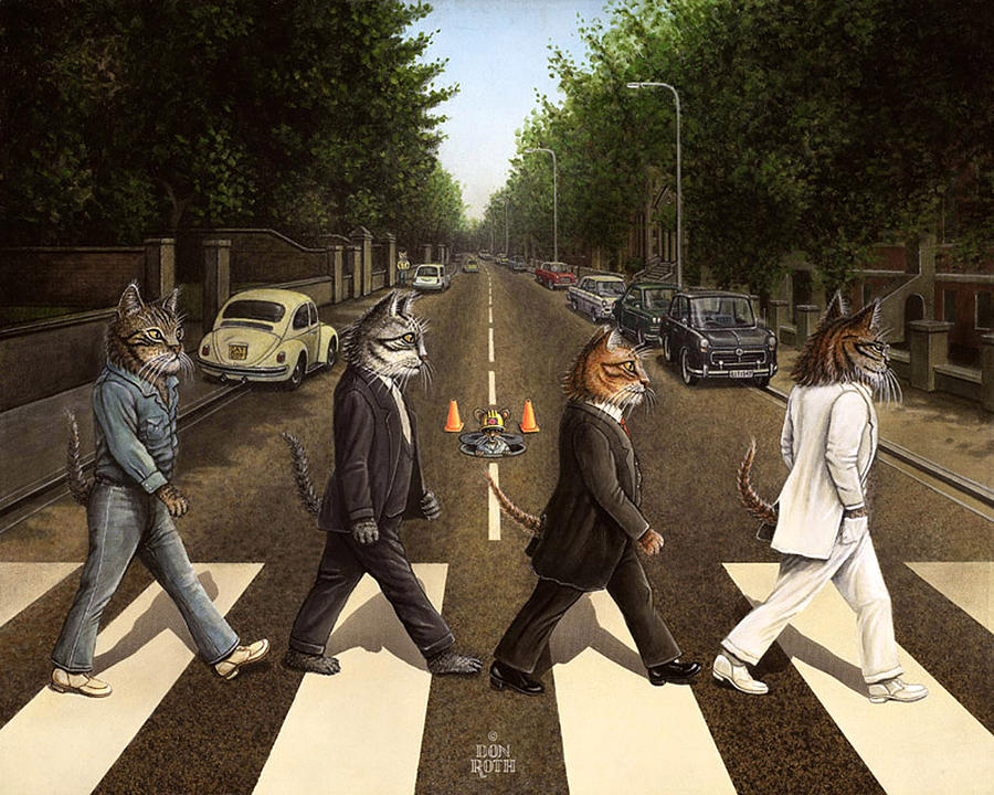 The Beatles Painting - Tabby Road by Don Roth