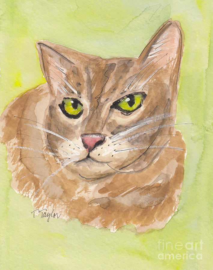 Tabby with Attitude Painting by Terry Taylor