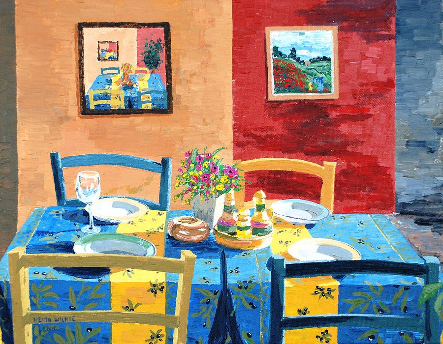 Table for Four Painting by Keith Wilkie