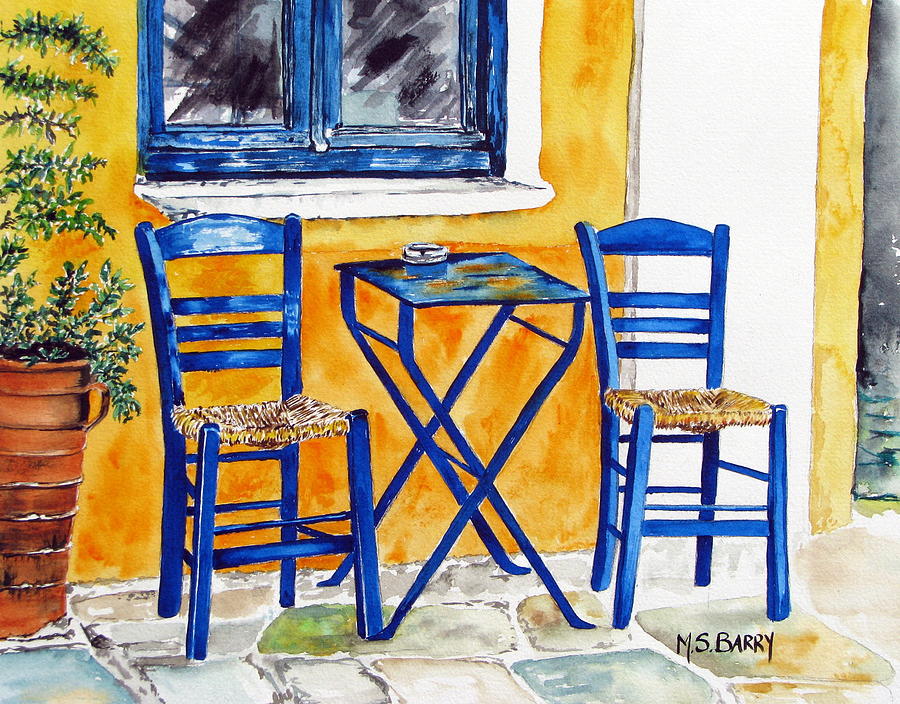 Table for Two Painting by Maria Barry