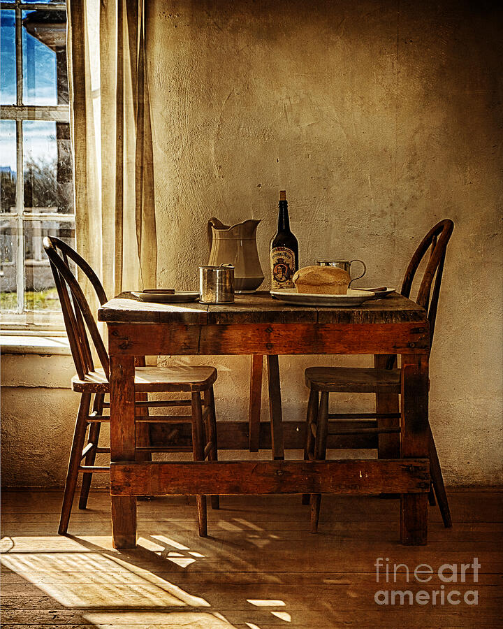 Wine Photograph - Table For Two by Priscilla Burgers
