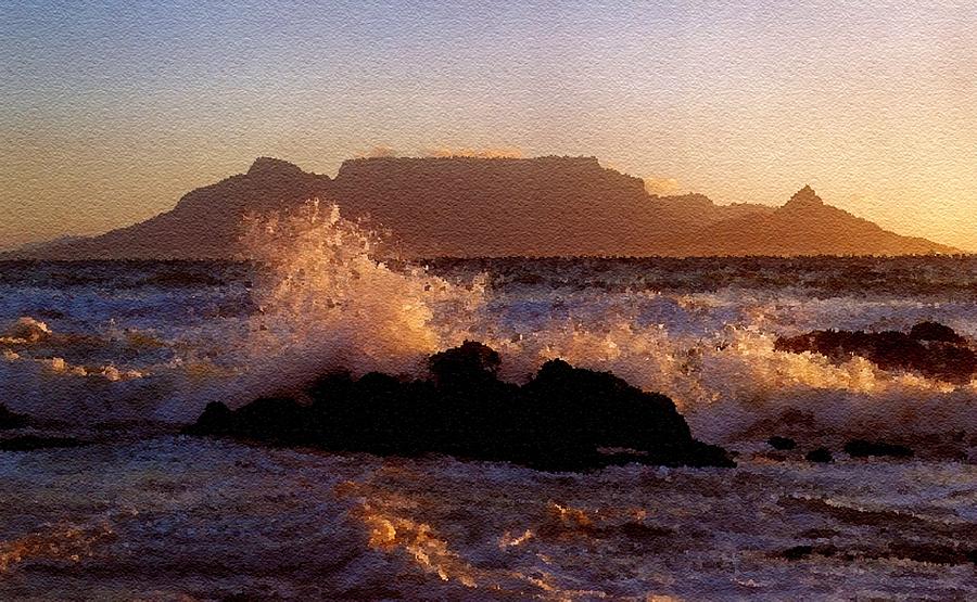 Table Mountain Cape Town South Africa H B Painting