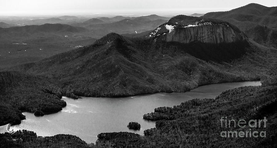 Table Rock Reservoir and Table Rock Moutain in Table Rock State Park Photograph by David Oppenheimer