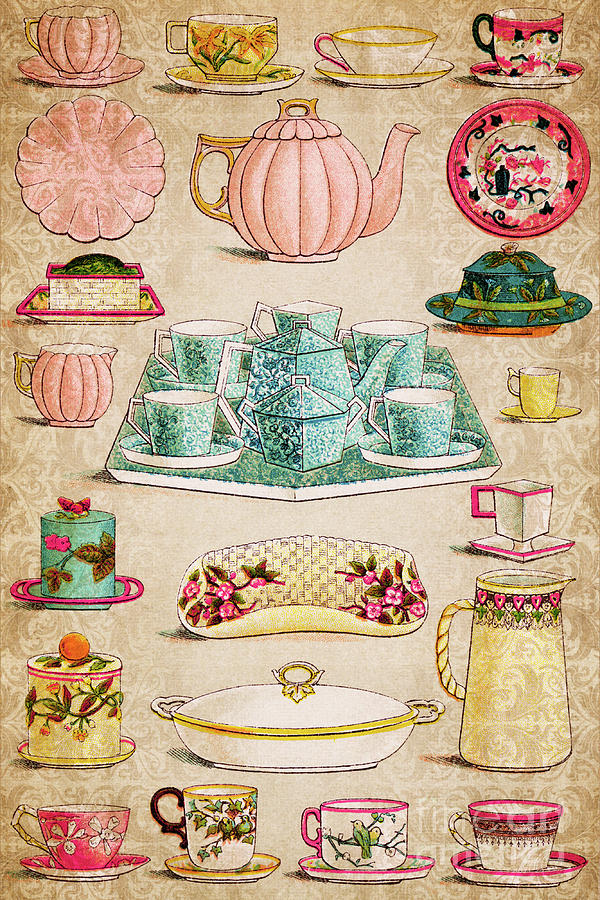 Tableware Drawing by Delphimages Photo Creations - Fine Art America