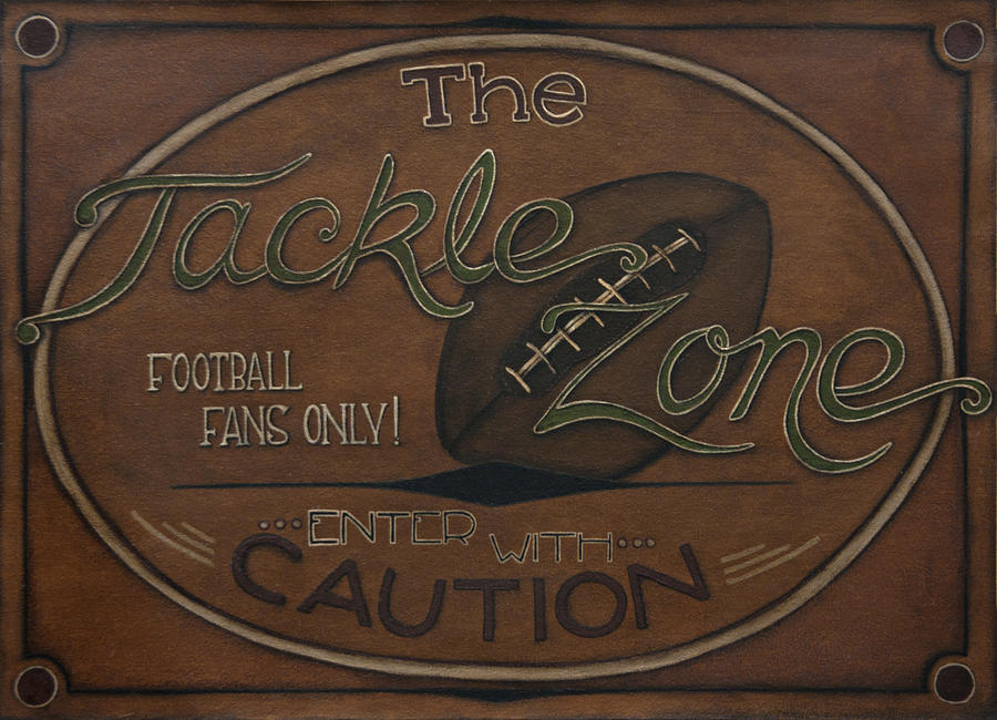Football Painting - Tackle Zone by Lisa VanKirk
