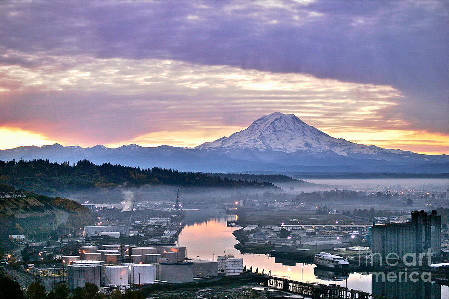 Tacoma Photograph - Tacoma Dawn by Sean Griffin