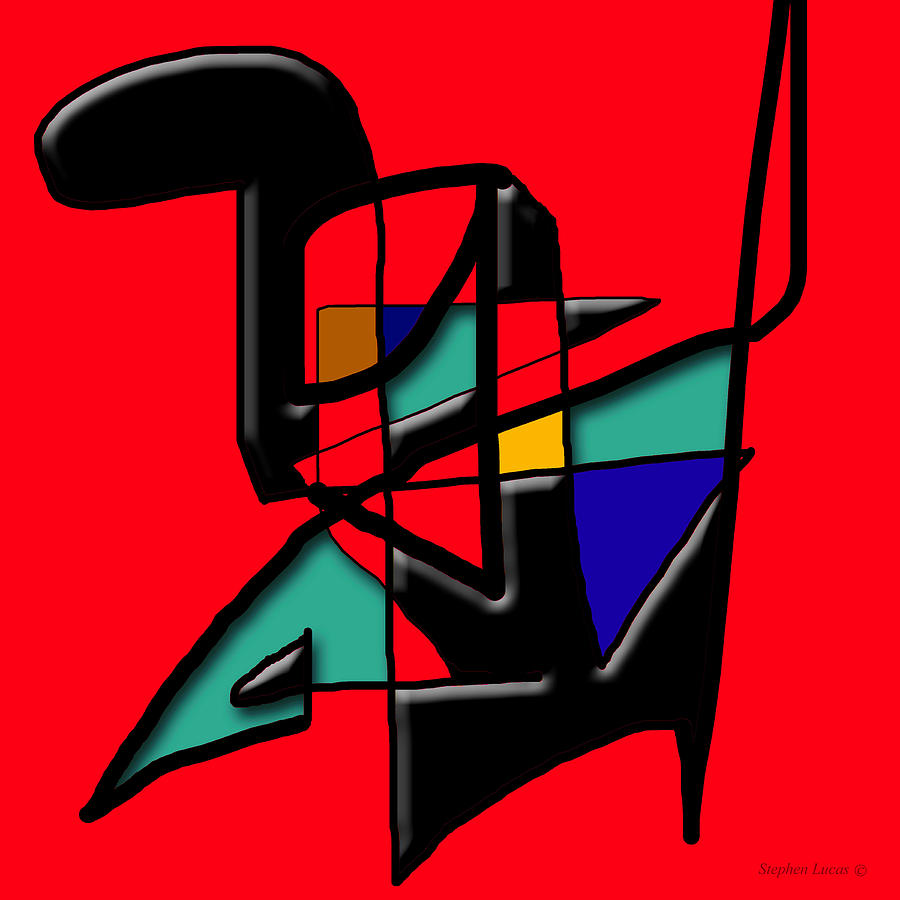 Modern Digital Art - Tactile Space II by Stephen Lucas Modern Digital Art - Tactile Space II by Stephen Lucas