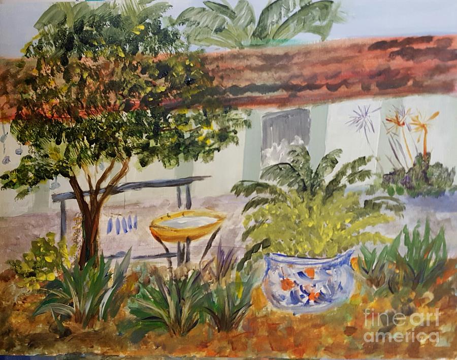 Taffys Garden Painting by Donna Walsh