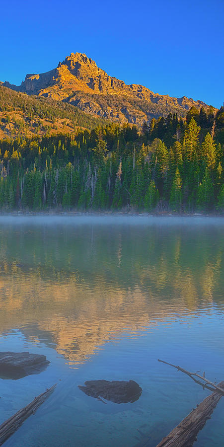Taggart Lake Triptych Right Panel Photograph by Greg Norrell