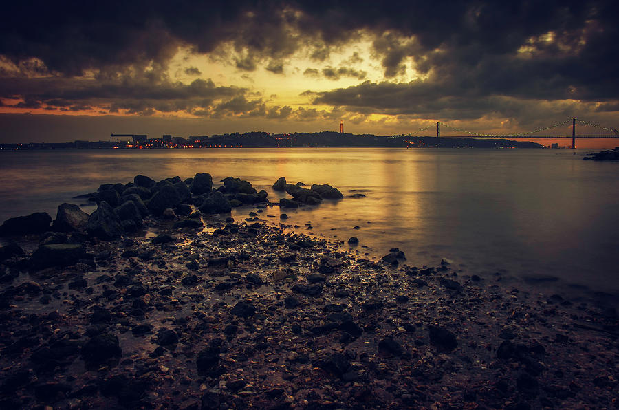 Sunset Photograph - Tagus Evening by Carlos Caetano